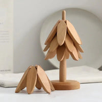 Essenttiel™ Tree-Shaped Wooden Trivet Set