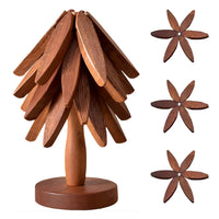Essenttiel™ Tree-Shaped Wooden Trivet Set