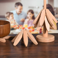 Essenttiel™ Tree-Shaped Wooden Trivet Set